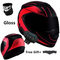 cool motorcycle helmet bluetooth compatible dual lens flip up helmets four seasons headgear racing riding moto unisex helmet