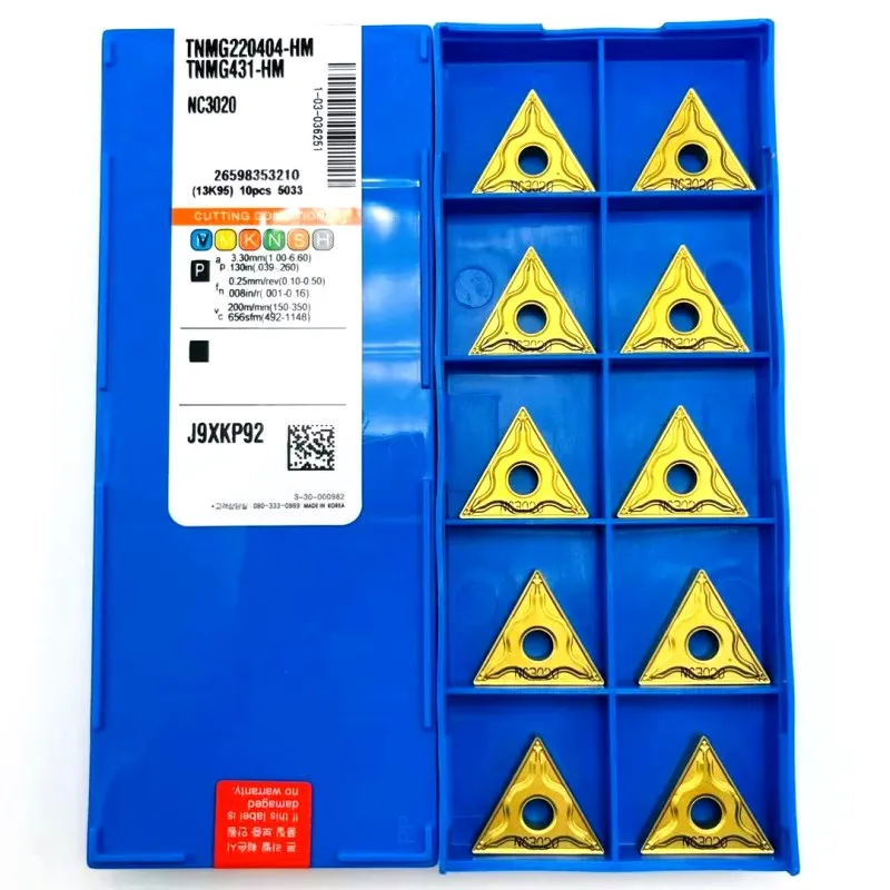 

TNMG220408 HM NC3020 TNMG220404 HM NC3020 высококачественные оригинальные карбидные вставки режущие инструменты для обработки стальных деталей