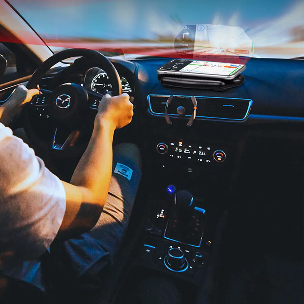 Универсальный автомобильный HUD Дисплей проектор телефон Навигация держатель