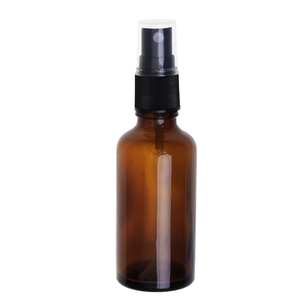 

10pcs 20ml Portable Travel Bottle Lotion Spray Empty Glass Bottle Press Spray Bottle (Brown)