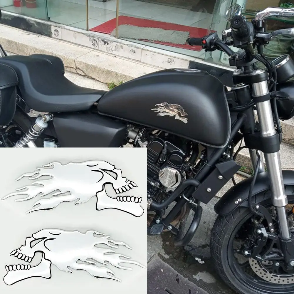 

Motorcycle Helmet Decoration Stickers Ghost Skull 3D Fairing Decals Motorcycle Car Truck Fuel Tank Pad