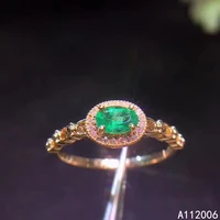 kjjeaxcmy fine jewelry 925 sterling silver inlaid natural emerald ring delicate new female gemstone ring lovely support test