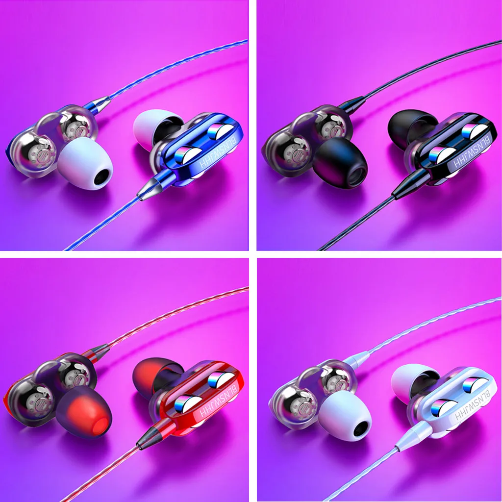 Проводные наушники вкладыши Super Bass 3 5 мм для компьютера iPhone Samsung Xiaomi четыре