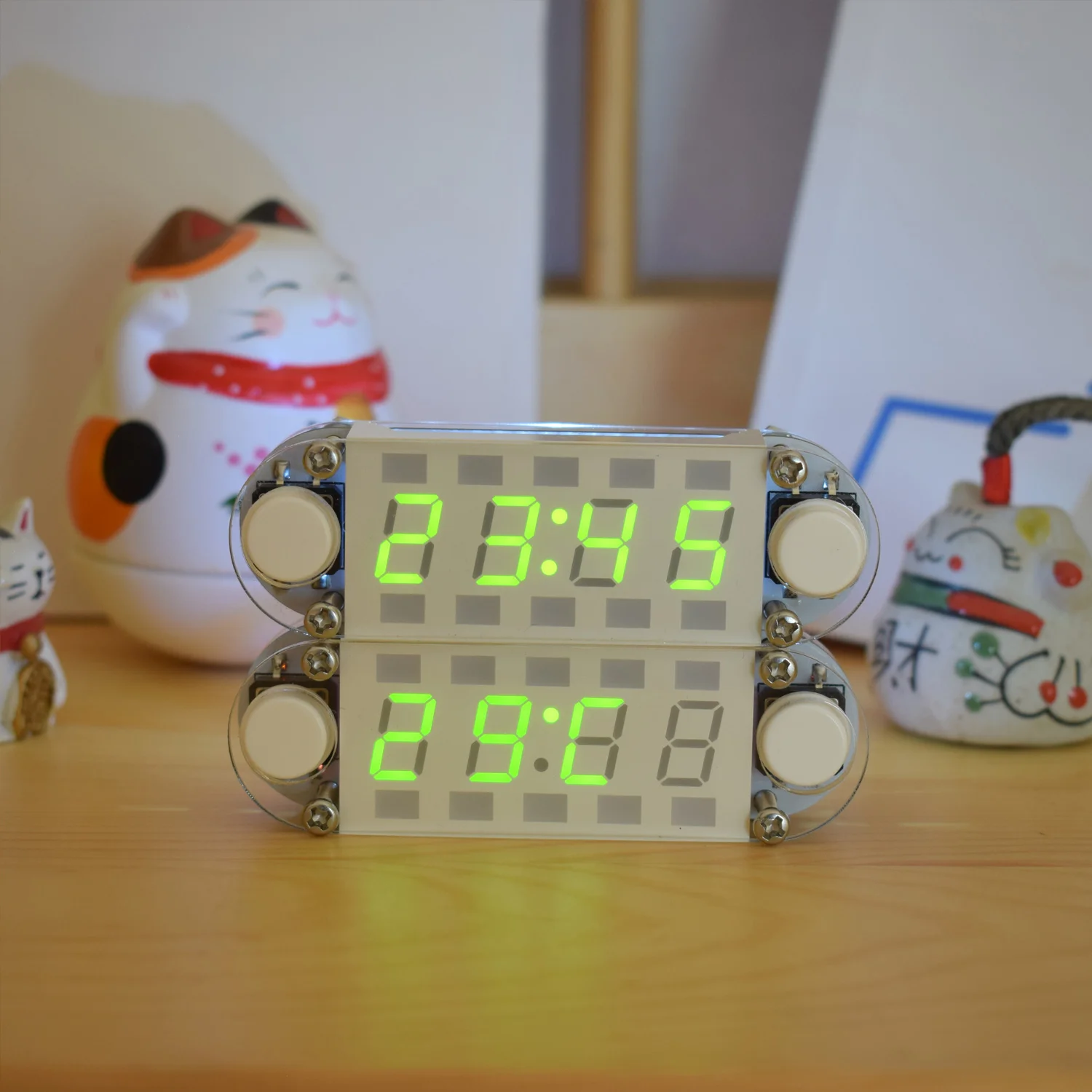 4 разрядный цифровые часы DIY Kit светодиодный смешанные Цвет газоразрядный