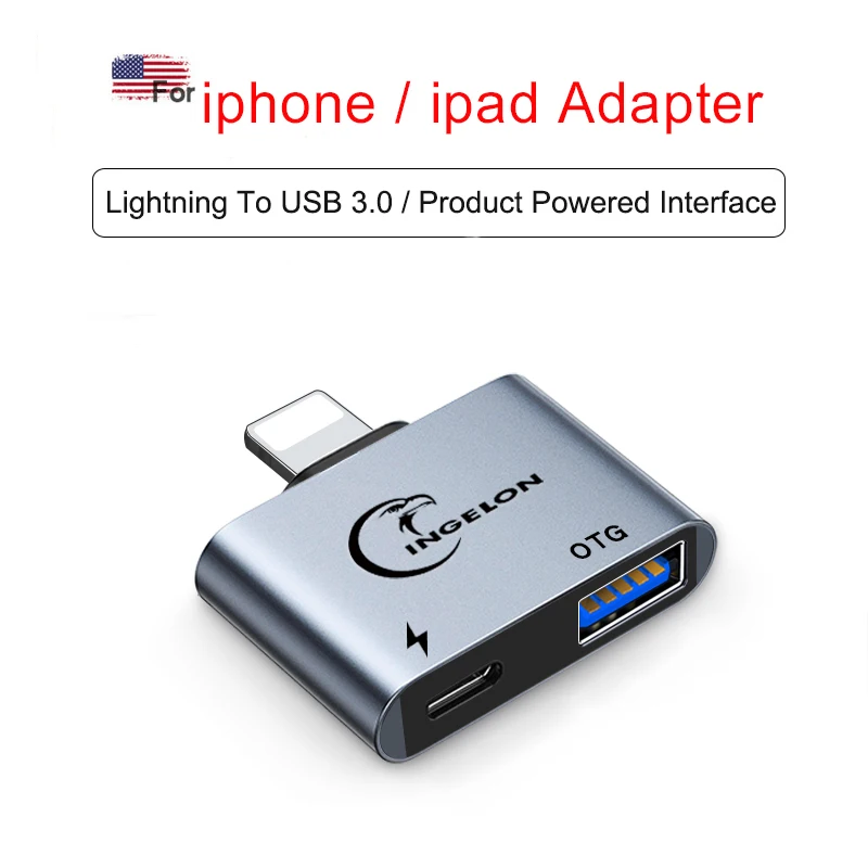 

Адаптер OTG для Lightning-USB 3,0 для iPhone 7 8 6 6s Plus 11 Pro Max X XS XR kit конвертер для iOS 13 версий