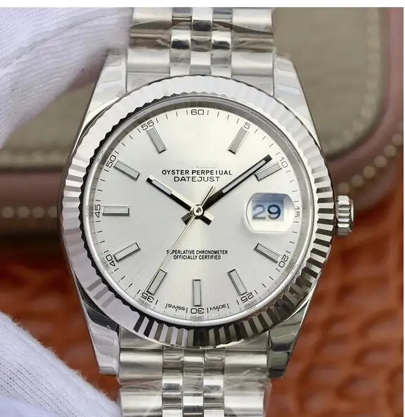 

FASHION LEATHER DJ ROLX DATE JUS PATTERN FACE REPLICA AUTOMATIC MECHANICAL MOVEMENT MEN'S WATCH COPY WATCH