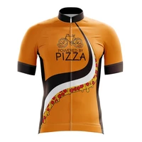 powered by pizza cycling jersey road bike cycling clothing apparel quick dry moisture wicking cycling sports
