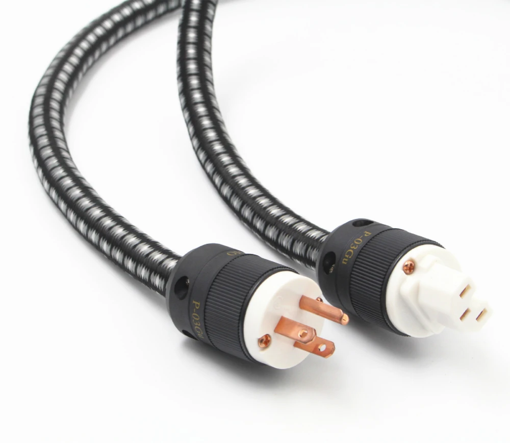 Лихорадка из бескислородной меди Мощность Шнур кабель питания Hi Fi для аудио