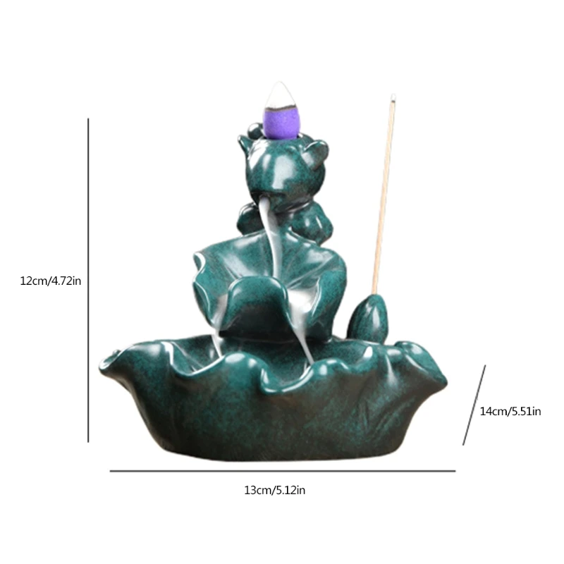 

High quality Zen Incense Smoke Waterfall Backflow Incense Burner Holder Carp Home Decor