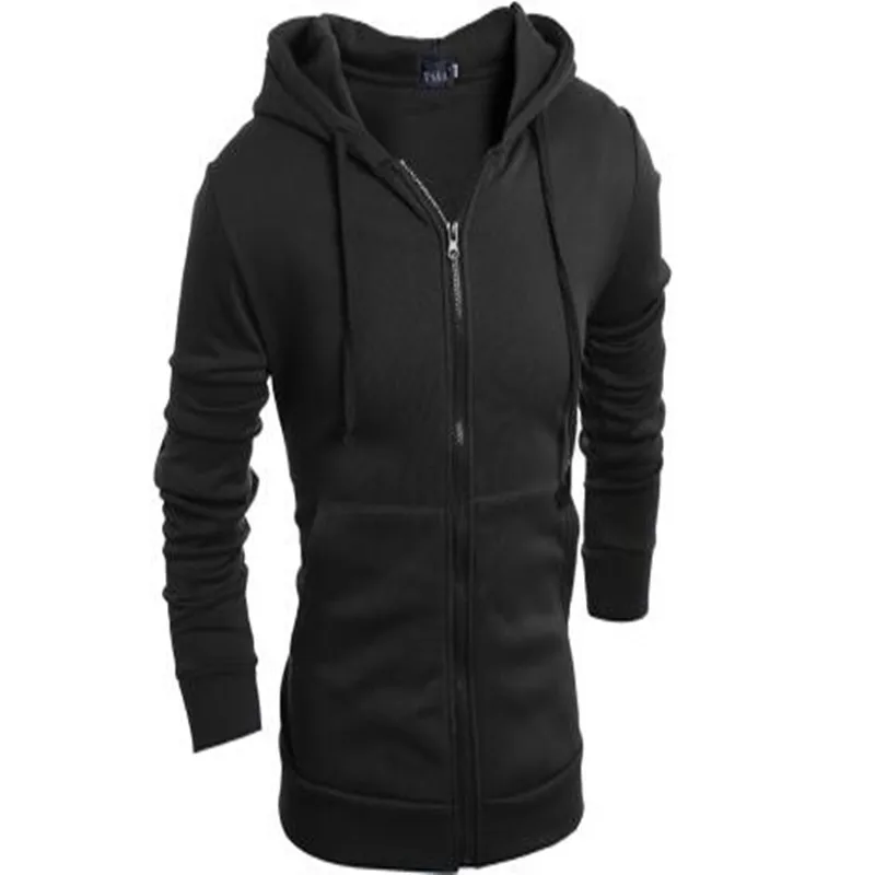 Для мужчин новый осенне-зимний простой молодежное худи с застежкой-молнией