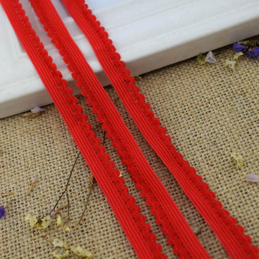 Горячая Распродажа Красные эластичные ленты 8 ярдов Эластичная кружевная