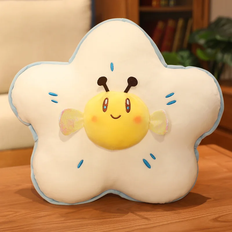 

Flower Petals Pillow Girl Bedroom Living Room Decor Bay Window Floor Seat Cushion Plush Tatami Blossom Bee Cushion