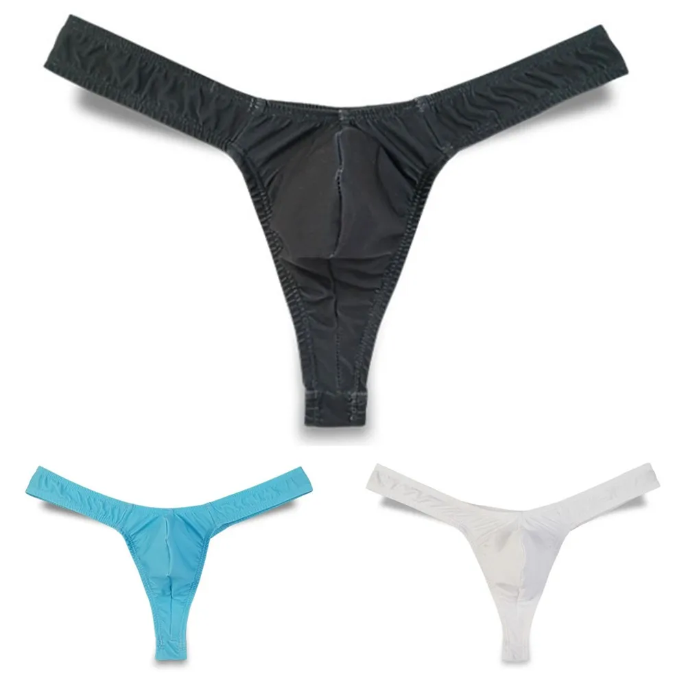 

Men Sexy Ice Silk Underwear Briefs Shorts Pouch Lingerie Underpants Bottoms Sexy Underwear Triangle Briefs Low Waist Bulge