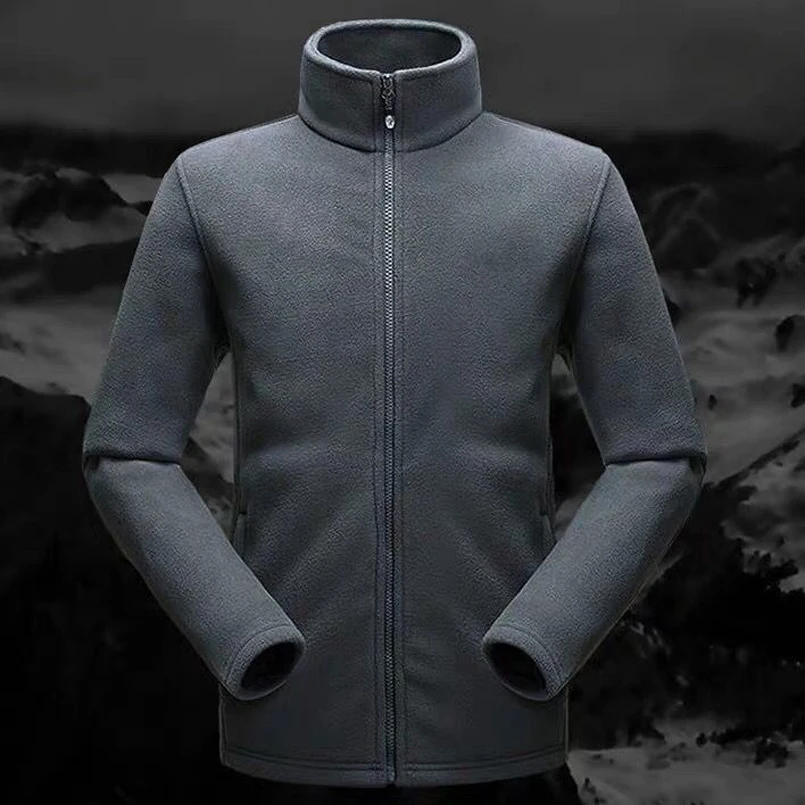 Мужская Флисовая Куртка водонепроницаемая с капюшоном ветрозащитная Зимняя |