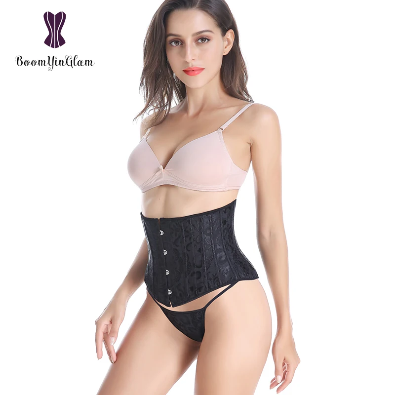 Цветочный кружевной корсет для талии XS до 3XL короткий тренировочный 24 стальных