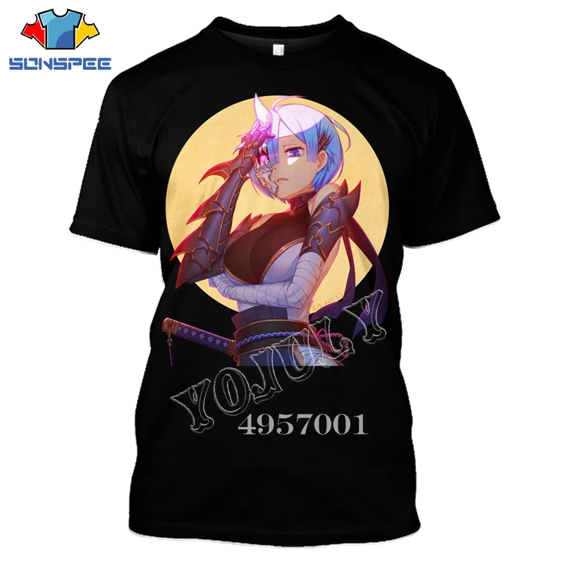 

SONSPEE 3D Print Re:zero Twin Ram Rem Cosplay Anime Harajuku T Shirt Men Casual T Shirts Summer Unisex Fashion Short Sleeve
