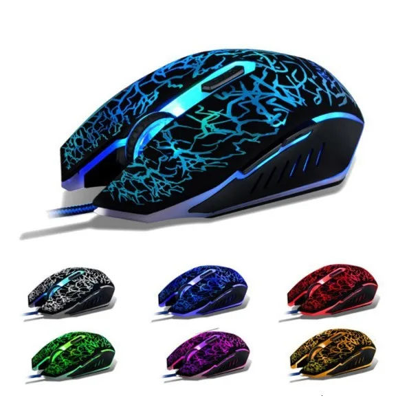 Black Эргономичная Проводная игровая мышь 7 кнопок 5500 dpi светодиодный USB компьютерная мышь геймер мыши X7 Бесшумная Mause с подсветкой для ПК ноутбука - Цвет: Black