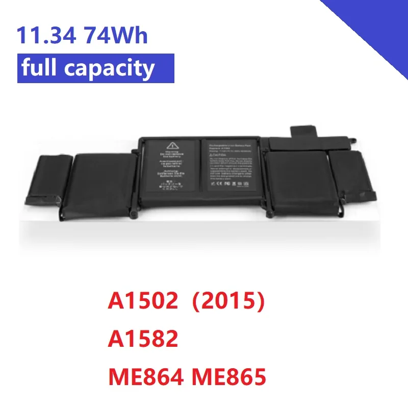74WH Аккумулятор для ноутбука A1582 Apple MacBook Pro 13 &quotretina A1502 2015 ME865 ME864 сменный литий