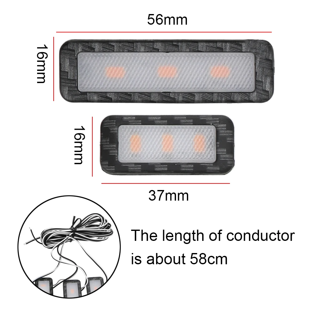 

4Pcs Universal LED Car Inner Bowl Light Decorative Armrest Interior Door Handle Lighting Handrail Lights Auto Atmosphere Lamp