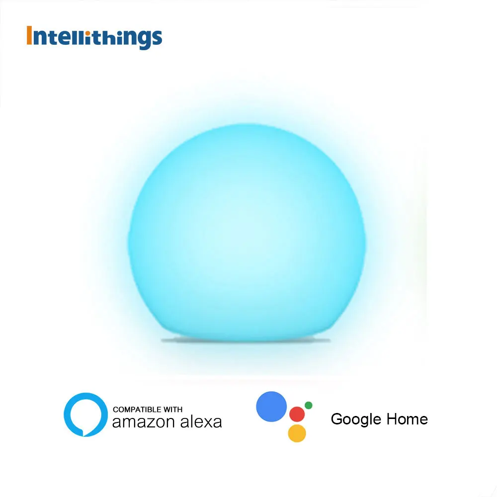 Детская цветная лампа с Wi Fi RGBCW светодиодный ночсветильник голосовым управлением