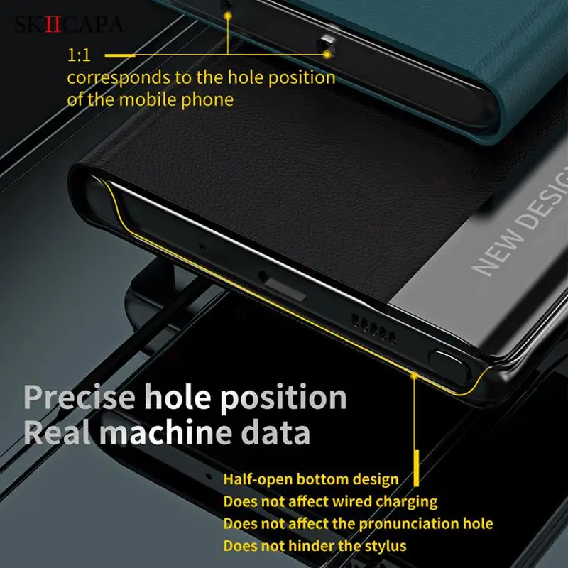 Чехол-книжка из искусственной кожи с 6D покрытием для Huawei P40 P30 Lite P Smart 2021 Магнитный