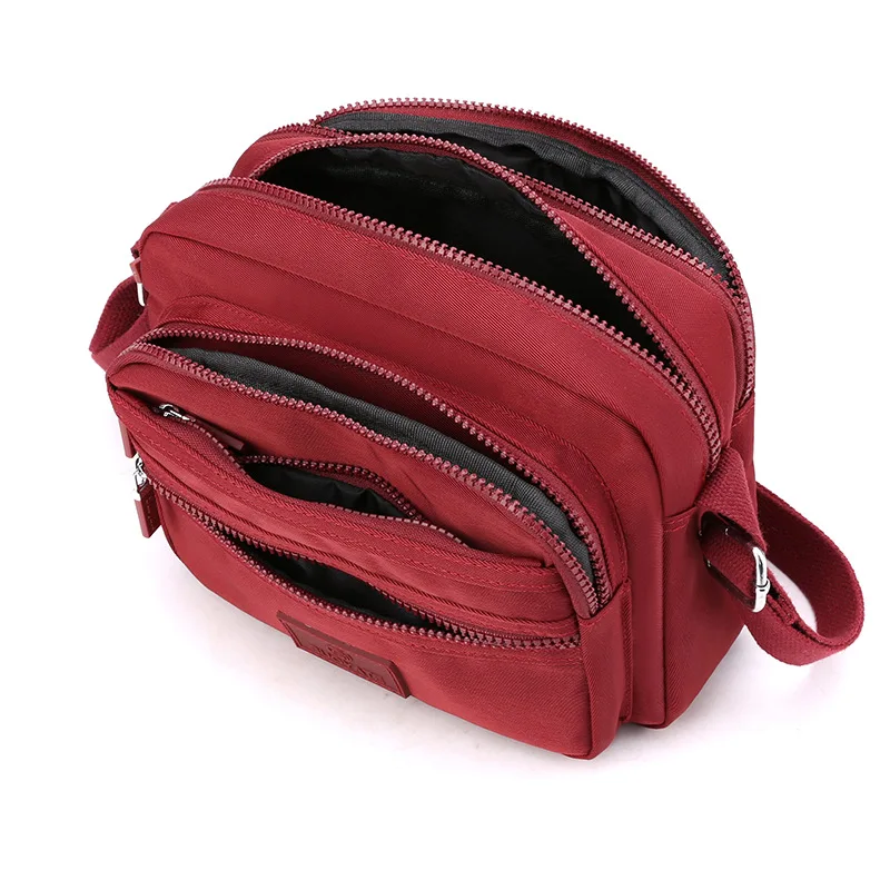 5 Layers Woman Messenger Bag Waterproof Nylon Shoulder Bags Casual Zipper Ladies Handbag Travel Bolsas Women's Crossbody Bag