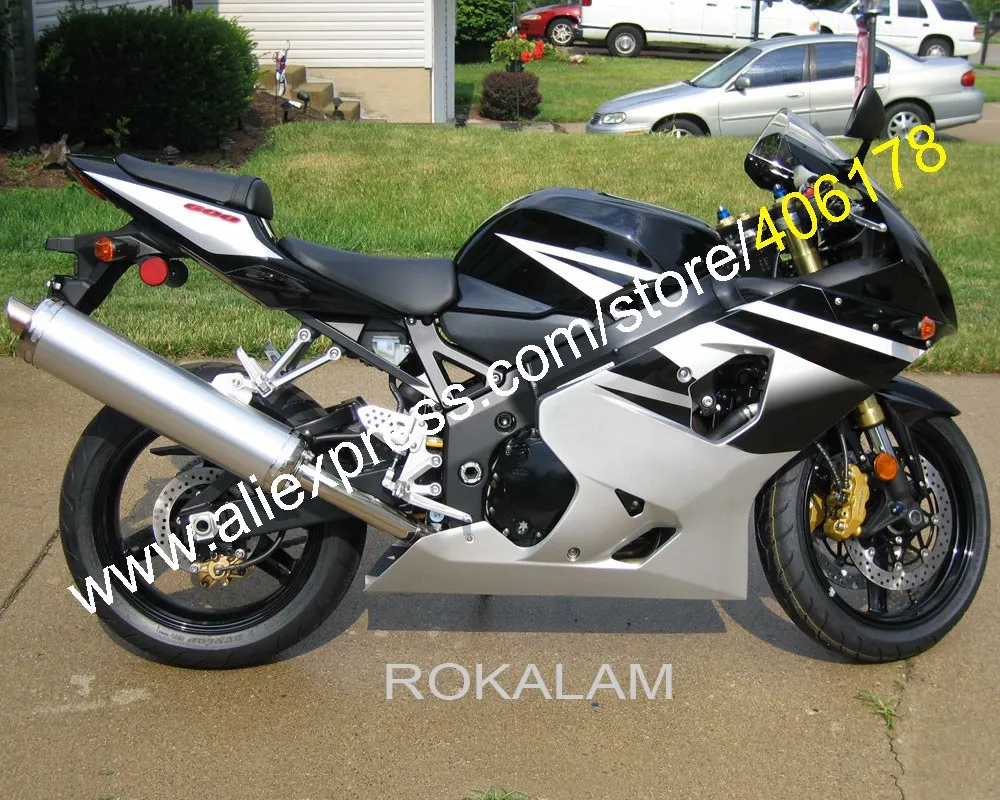 

Комплект обтекателей K4 04 05 для Suzuki GSXR600 GSXR750 2004 2005, черно-серые спортивные велосипедные комплекты (литье под давлением)