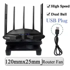 Высокоскоростной вентилятор Gdstime, 5 в постоянного тока, USB 120x120x25 мм 12 см, кулер для ТВ-приставки, 120 мм, 12025, бесшумный Настольный кулер для компьютера сделай сам