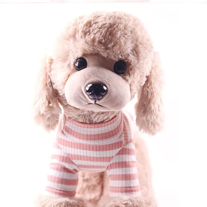 Comfortable Stripe Clothes Durable Pet cloth Cotton Blend Bottoming Shirt Dog Cat Wild Stretch Fleece | Дом и сад