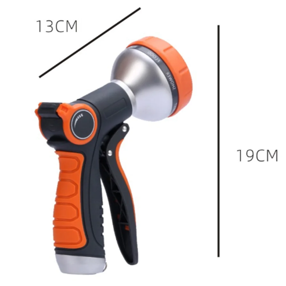 

Garden Hose Nozzle 8 Adjustable Spray Nozzle Hand Sprayer Hose Spray Nozzle for Watering Lawns and Garden Cleaning Car Washing