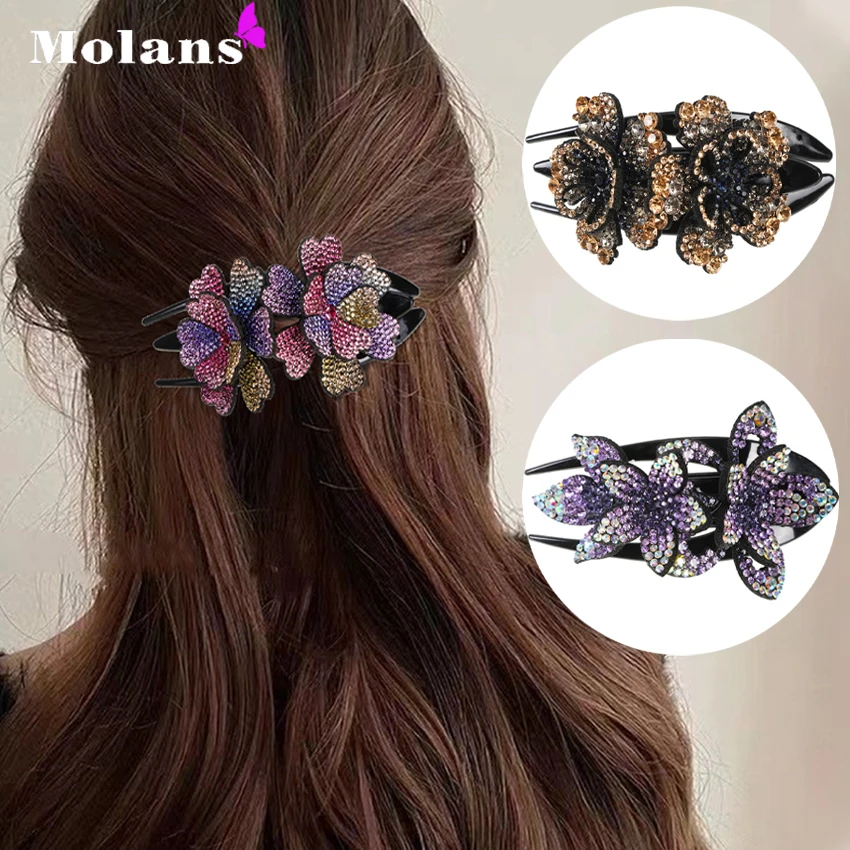 

Molan Роскошные Цветные бриллиантовые женские заколки для волос, пластиковые заколки для волос, женские модные заколки для волос, аксессуары ...