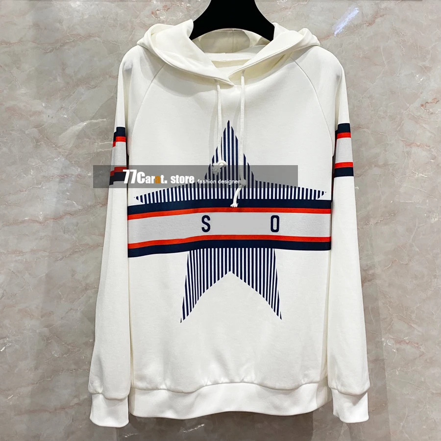 

autumn new style oversized crewneck hoodies sweatshirt women clothes for teens letter star hooded sweatshirts vintage hoodie S-L