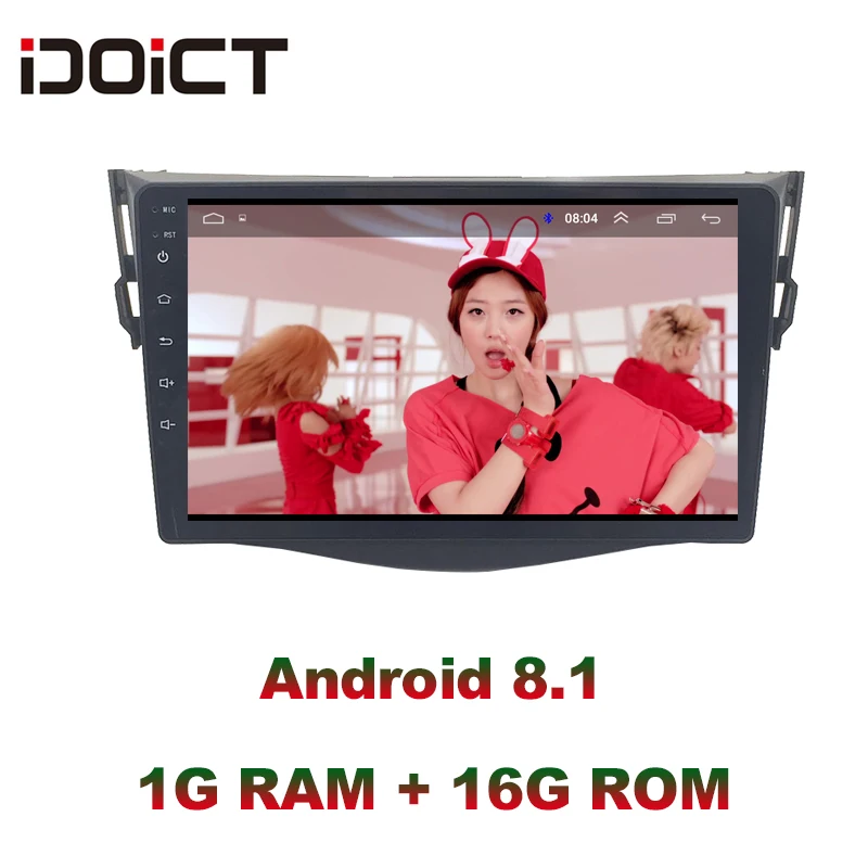 Автомобильный DVD плеер IDOICT Android 8 1 GPS навигация Мультимедиа для Toyota Rav4 РАДИО 2008 2013