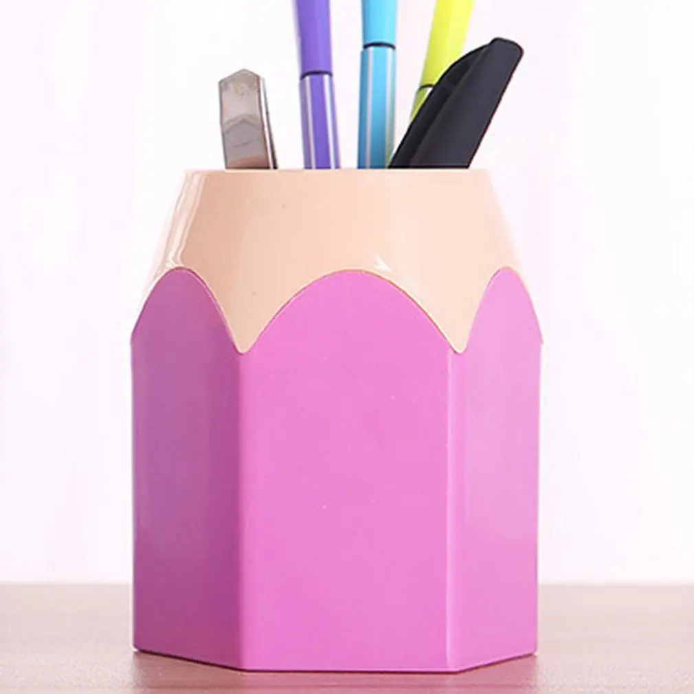 Creative Pen Vase Pencil Pot Makeup Brush Holder Stationery Desk Tidy Container Desk Organizer Tidy School Office Supplies