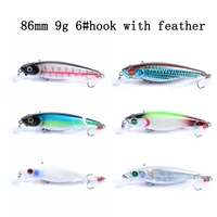 1pc 86mm 9g fishing wobblers crank shad lure minnow bionic fake floating luya bait tackle set for sea bass accessories crankbait