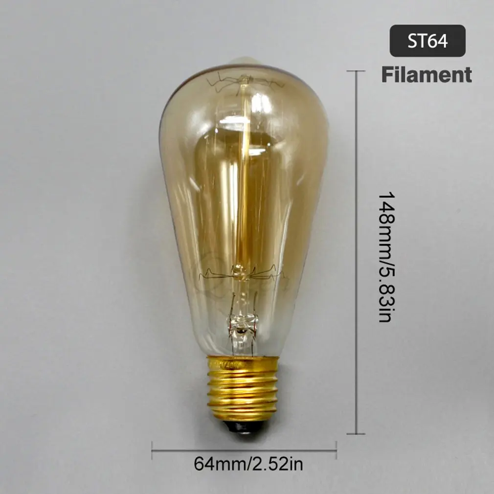 

2W 4W 6W 8W ST64 E27 LED Light Bulb Retro Edison Clear Amber Cover 220V LED Filament Antique Vintage Glass Lamp Tunable Light