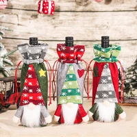 gnome christmas faceless doll wine bottle cover merry christmas decoration for home cristmas ornament navidad noel new year 2022