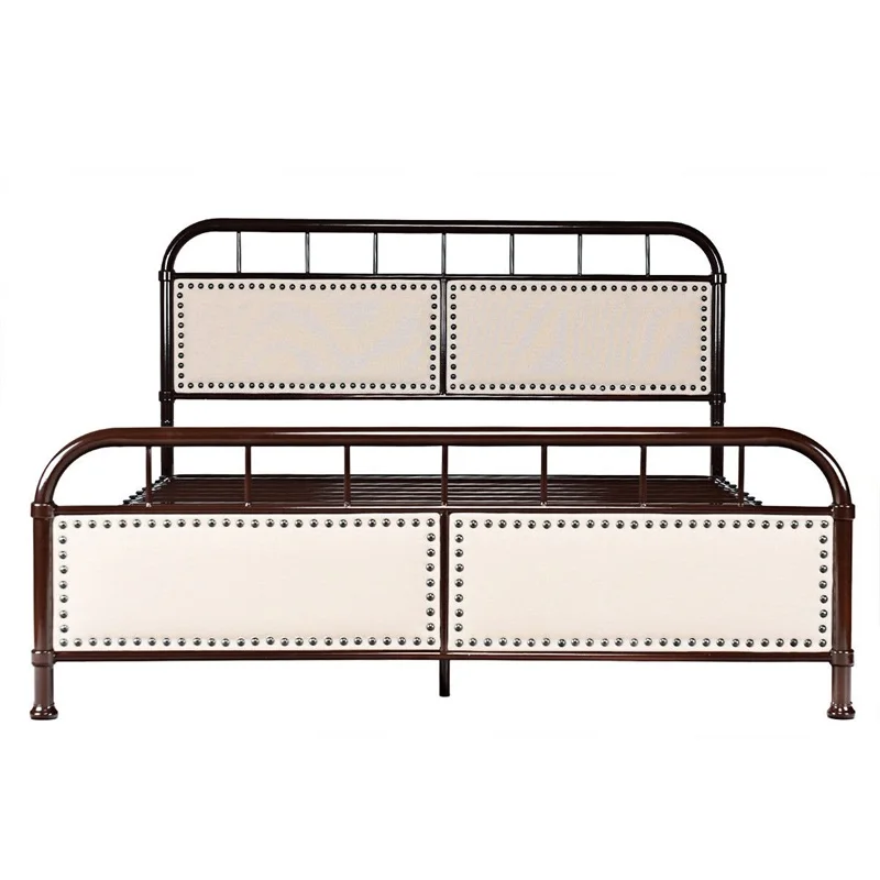 Металлическая рама для кровати Queen size платформа кровать с мягкой панелью