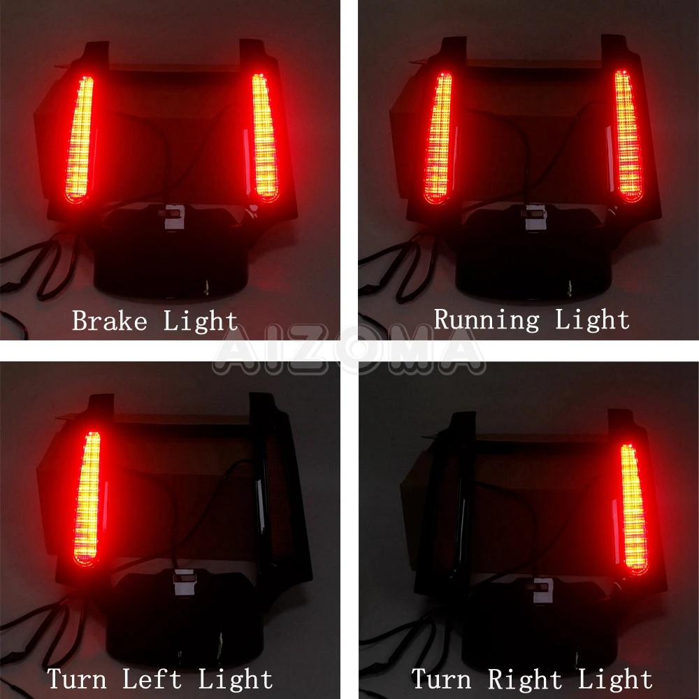 

Motor Rear Fender System LED Tail Light w/ License Plate Lamp For Harley Touring Electra Street Glide Road King FLHR FLHX FLTRX