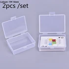 Новинка, 2 шт., прозрачные пластиковые коробки, контейнер для игральных карт, пластиковый контейнер для хранения, чехол для покера, технические характеристики