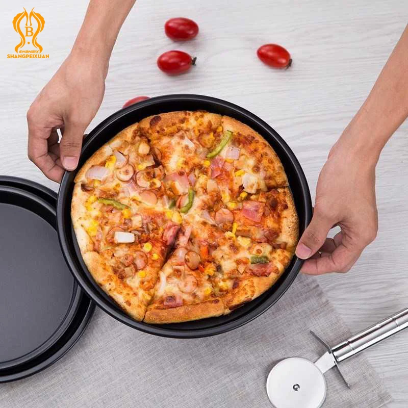 

SHANGPEIXUAN Quality Pizza Baking Tool 5 Piece Set Pizza Tray Shovel Wheel Cutter Dough Punch Baking Gloves Brush Set 12 inch