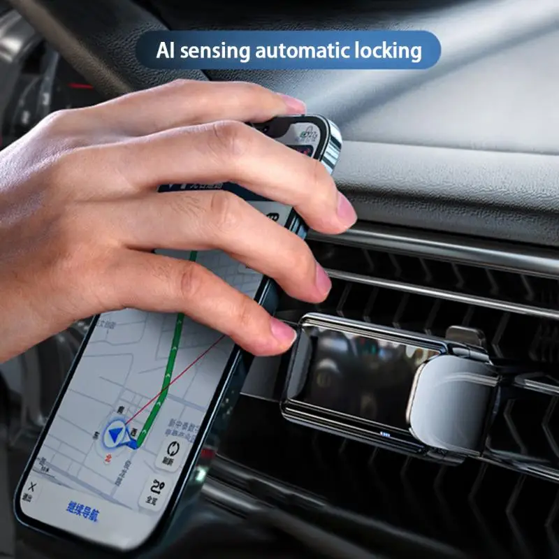

Electric Induction Phone Holder Auto Phone Holder Car Air Vent Clip Mount Mobile Phone Holder For 4.7-7 Inch Mobile Phone