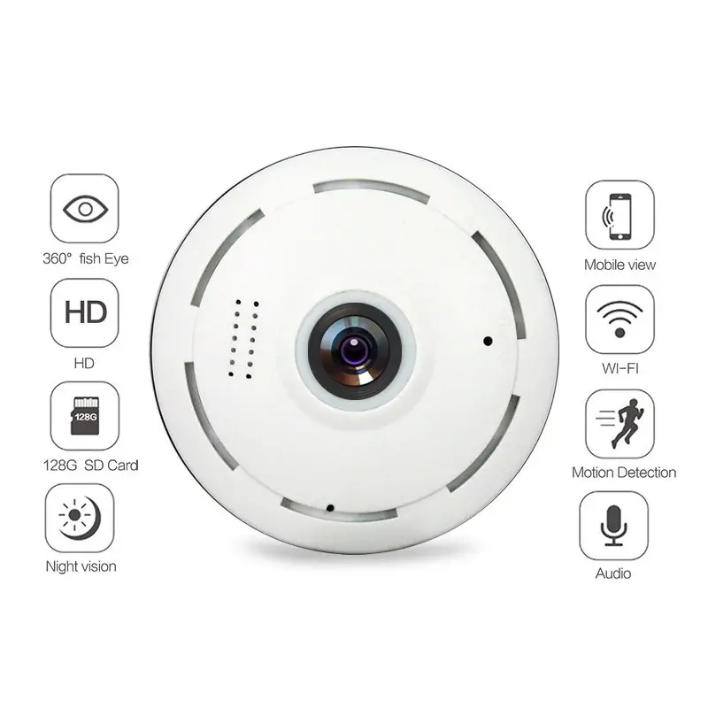 

Fisheye Panoramic Camera 1.3MP 360 Degree Wifi Wireless Camera Home Security Network Video Surveillance IR Night Version