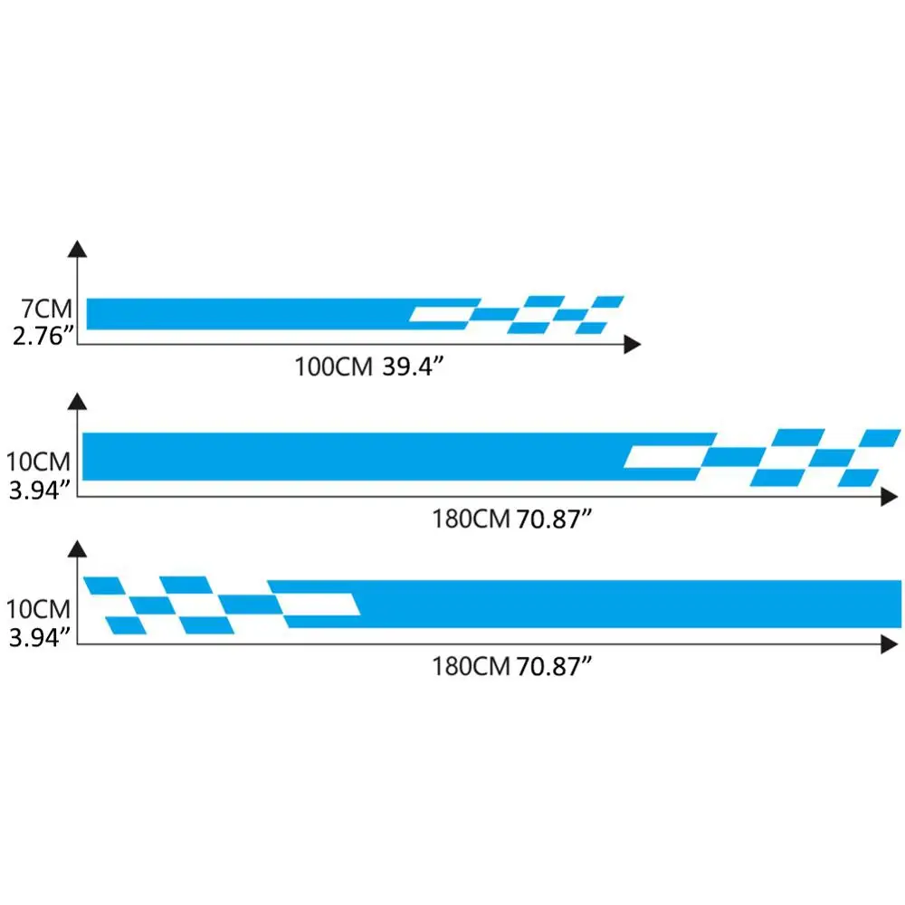

3Pcs Modification Car Stickers And Decals Racing Stripe Stickers Auto Body Sticker Engine Hood Side Stripes Graphics Vinyl Decal