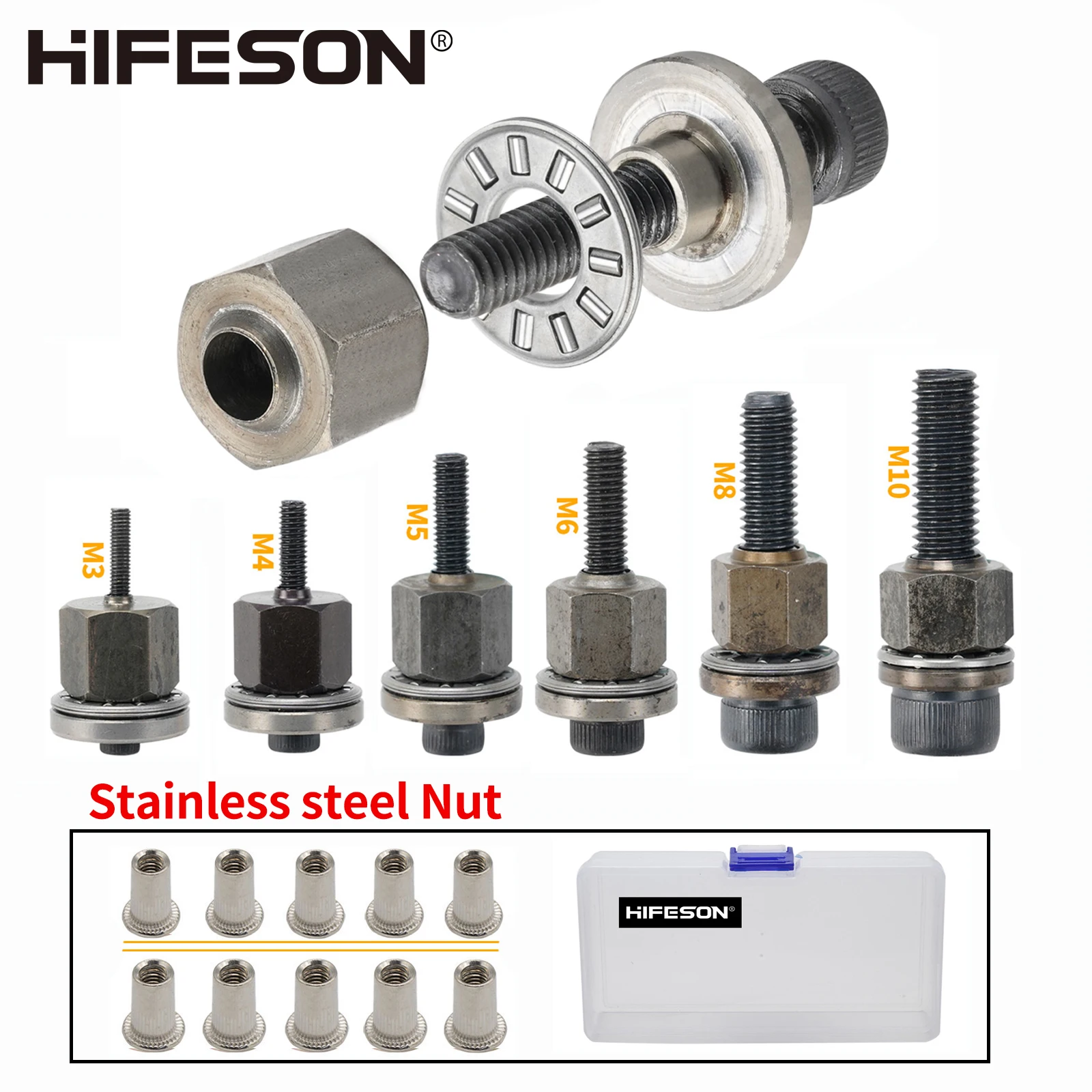 

Заклепочная гайка из нержавеющей стали M3 M4 M5 M6 M10 с 300 шт. заклепочник заклепочник резьбовой заклепки заклепочник ручной резьбовые заклепки ...