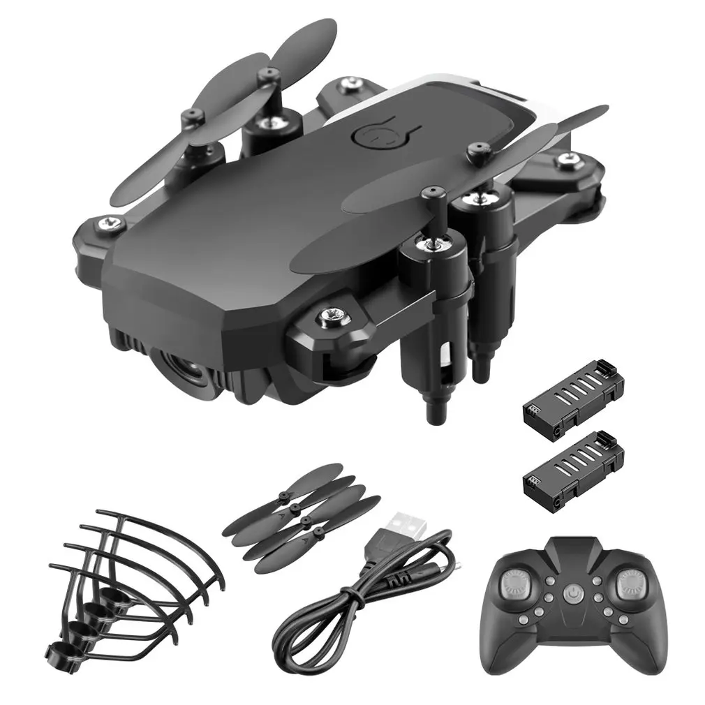 Черный LF606 Wifi FPV складной Радиоуправляемый Дрон с 4K HD камерой удержание высоты 3D переворачивает Безголовый режим вертолет самолет - Цвет: Черный