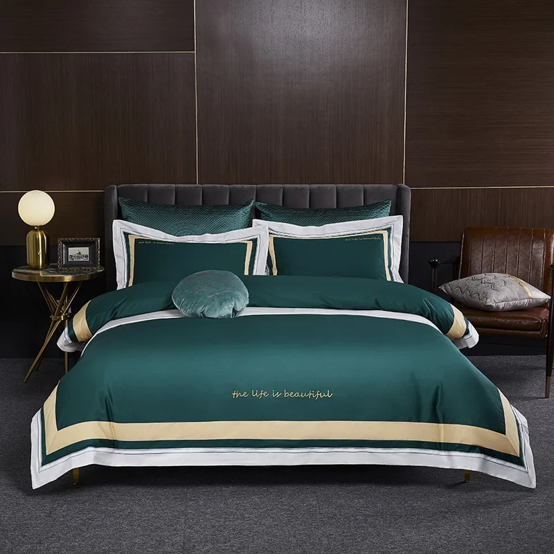 Роскошный комплект постельного белья из 100% египетского хлопка для отеля размер