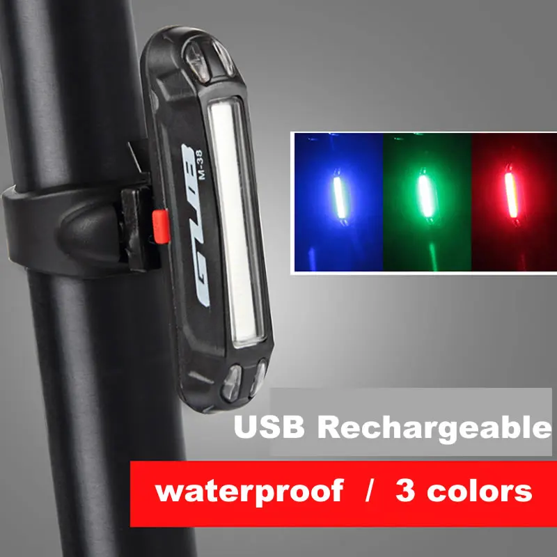 Перезаряжаемый светодиодный USB задний фонарь для горного велосипеда