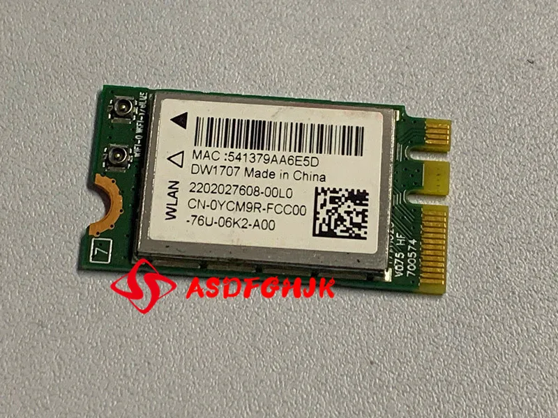 

Used YCM9R 0YCM9R FOR Dell Vostro 15 3558 3458 3559 3568 3468 3565 3578 3562 Wireless DW1707
