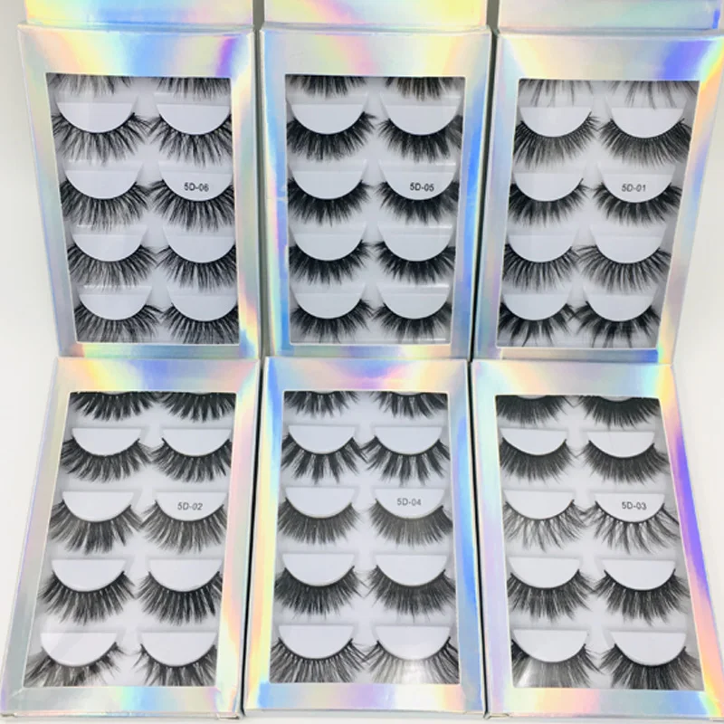 Ресницы Накладные 5D имитирующие натуральный густой и мех норки 5 пар | Красота